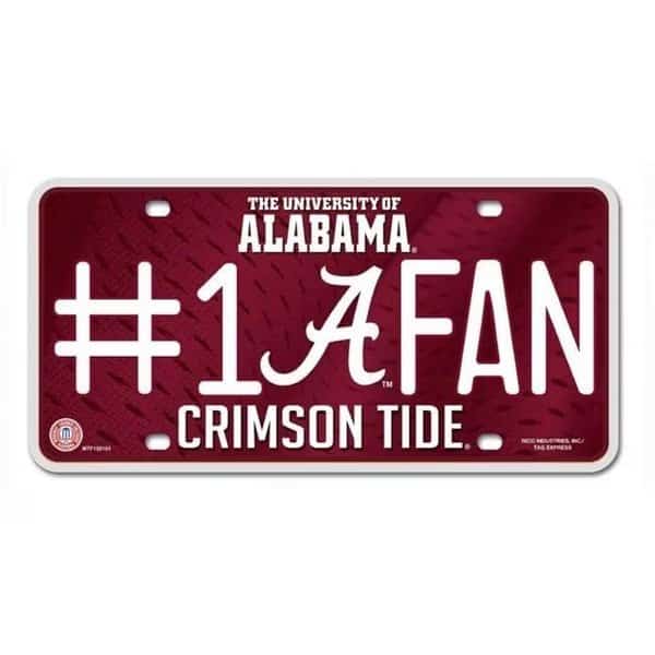 Alabama Crimson Tide License Plate No 1 Fan