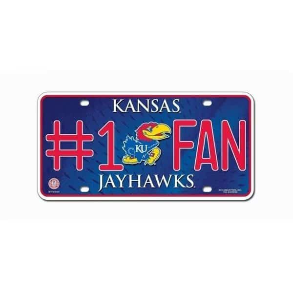 Kansas Jayhawks License Plate No 1 Fan