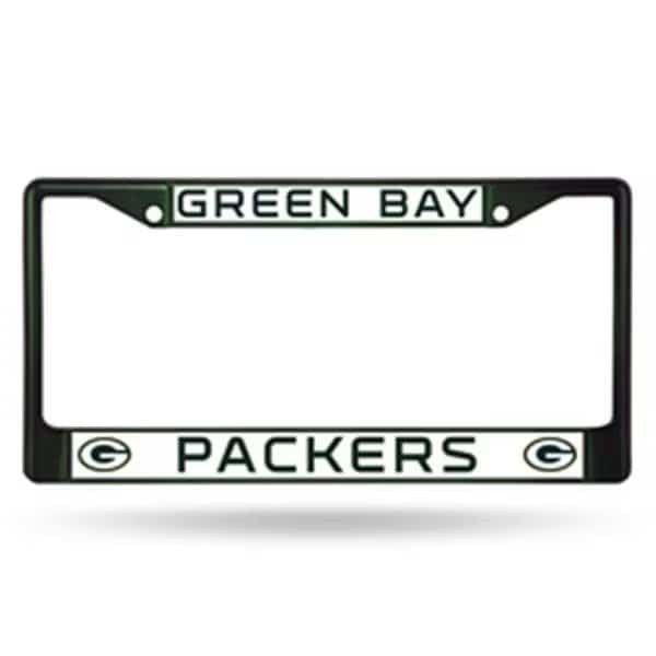 Green Bay Packers License Plate Frame Metal Dark Green
