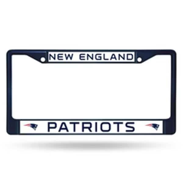 New England Patriots License Plate Frame Metal Navy
