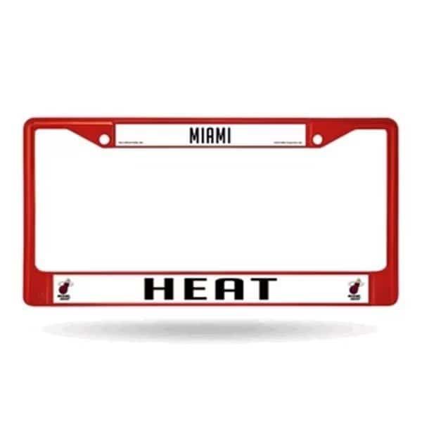 Miami Heat License Plate Frame Metal Red