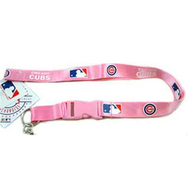 Chicago Cubs Lanyard - Breakaway with Key Ring - Pink