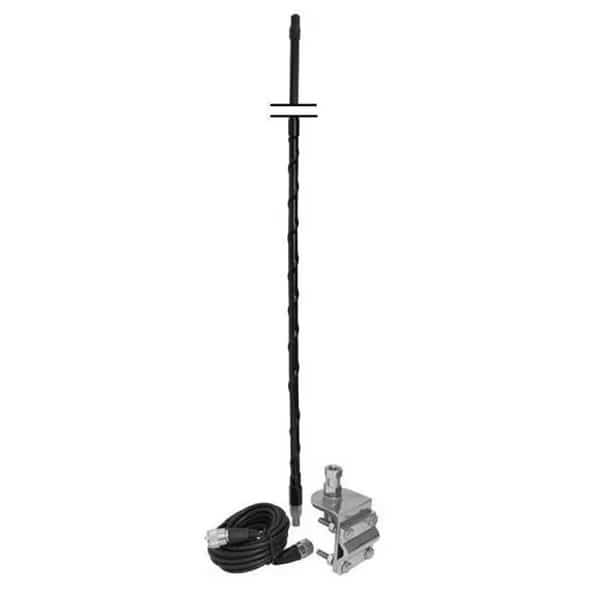 Accessories unlimited AUMM14-B 4 ft. Mirror Mount CB Antenna Kit with 9 ft. Coax - Black