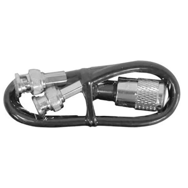 12 in. Dual Bnc Male To Pl259 Adaptor