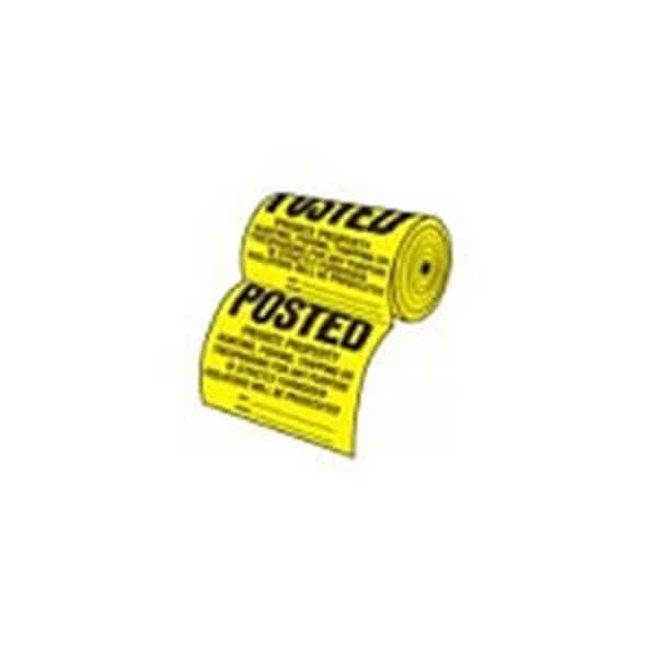 Hy-Ko TSR-100 12 x 12 Inch Posted Private Property Sign - Roll of 100