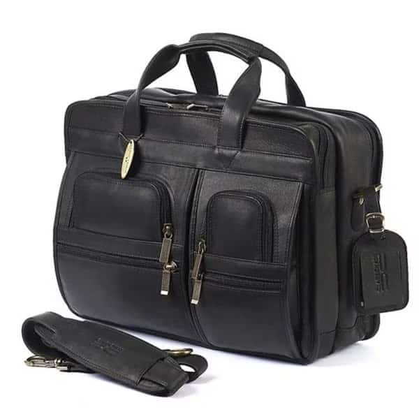 Claire Chase 151E-black Executive Computer Briefcase - Black