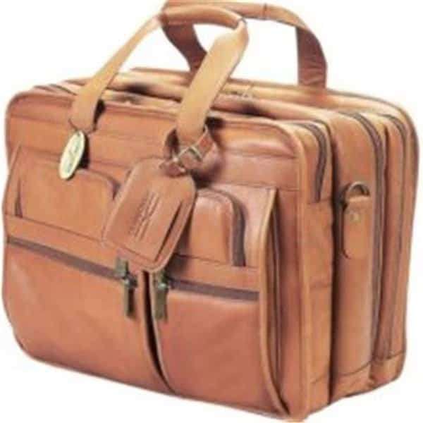 Claire Chase 154XL-JUMBO-saddle Jumbo Executive Computer Briefcase - Saddle