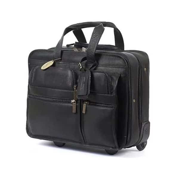 Claire Chase 258E-black New Rolling Computer Brief - Black