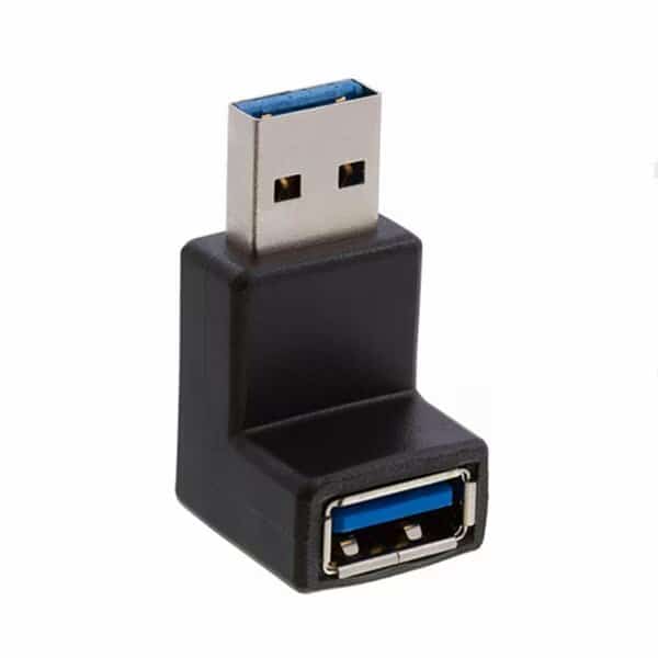USB 3.0 A Male to A Female 90 Degree Right Angle Adapter