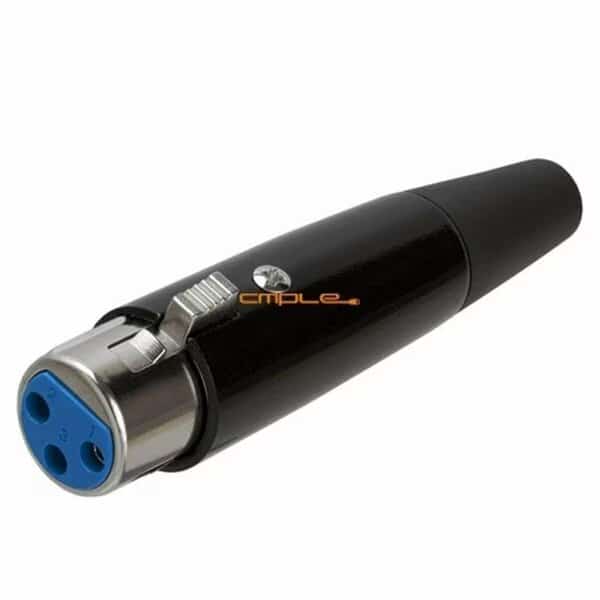 3Pin XLR Female Microphone Connector  Black