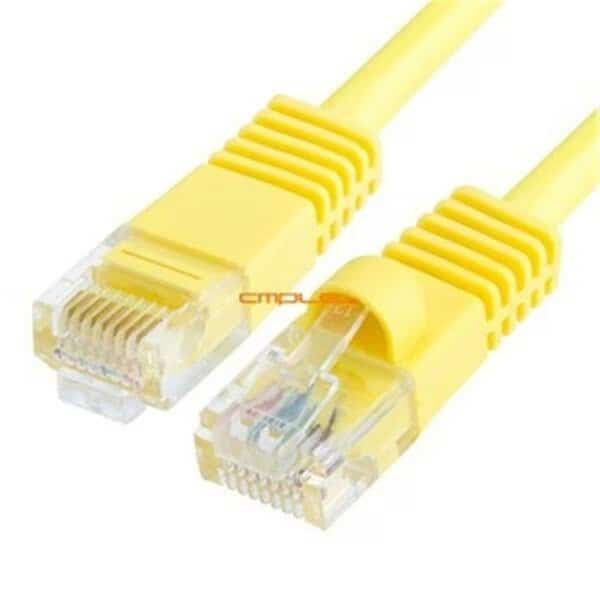RJ45 CAT5 CAT5E ETHERNET LAN NETWORK CABLE -75 FT Yellow