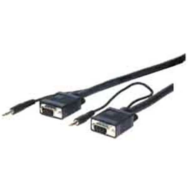 Comprehensive HR Pro Series VGA with Audio HD15 pin Plug to Jack Cables 25ft