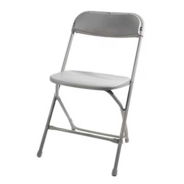 Max MP101-GRAY Poly Performance Folding Chair  Gray - 500 lbs