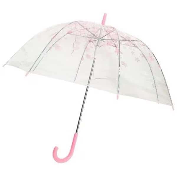 Conch Umbrellas 1260YH Pink Trim Clear Umbrella; Pink