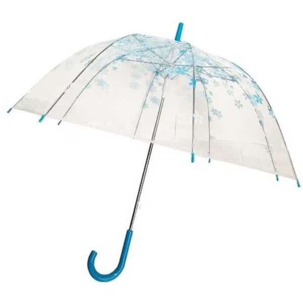 Conch Umbrellas 1260YH Blue Trim Clear Umbrella; Blue