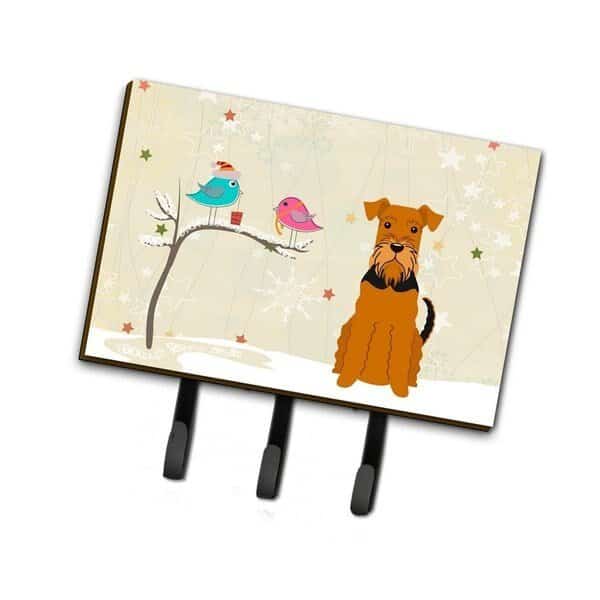 Christmas Presents Between Friends Airedale Leash or Key Holder