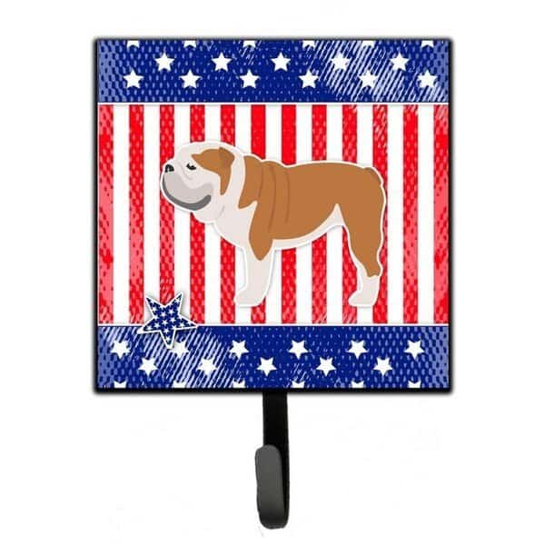 USA Patriotic English Bulldog Leash or Key Holder, Micasa, Mfr#: MI224156