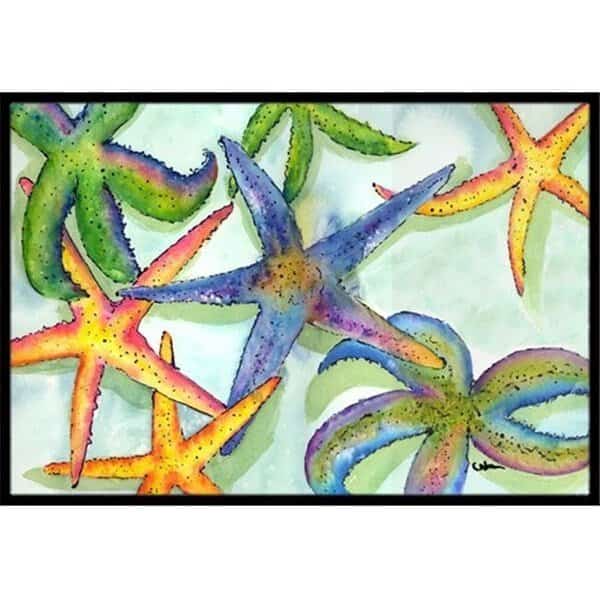 Carolines Treasures 8542-JMAT 36 x 24 in. Starfish Indoor Or Outdoor Doormat