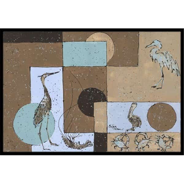 36 x 24 in. Blue Heron Indoor Or Outdoor Doormat