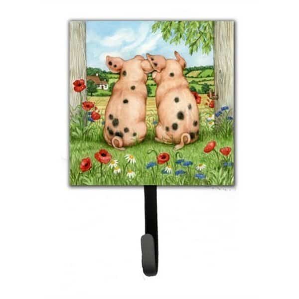 Pigs Side by Side Debbie Cook Leash or Key Holder