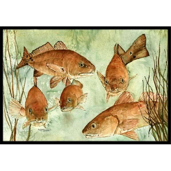 Red Fish Swim Indoor or Outdoor Mat- 24 x 36 in.