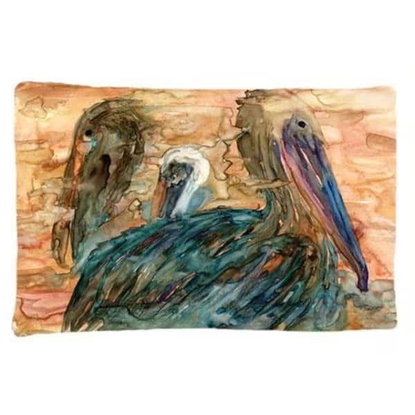 Carolines Treasures 8977PILLOWCASE Abstract Pelicans Fabric Standard Pillowcase