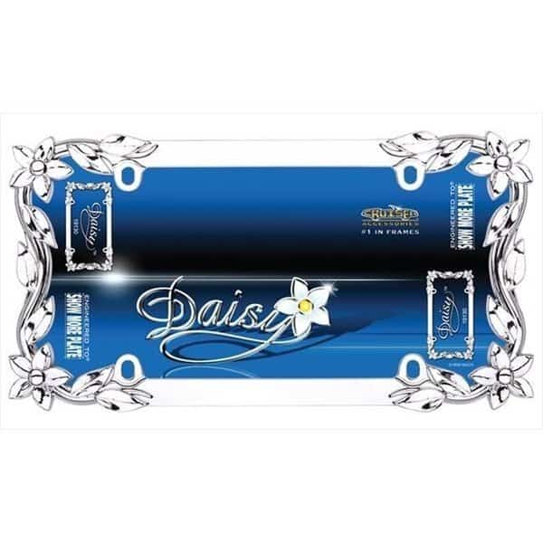 Cruiser Accessories 19130 Daisy License Plate Frame; Chrome And Painted