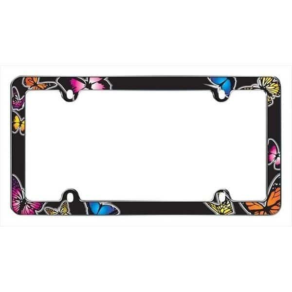 Cruiser Accessories 23053 Butterfly License Plate Frame; Chrome