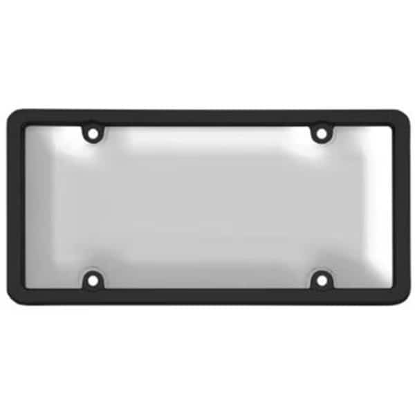 Cruiser Accessories 62510 Ultimate Tuf Combo License Plate Frame and Bubble Shield; Black And Clear