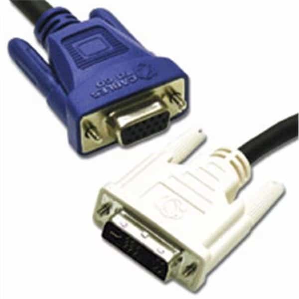 3m DVI-A MALE to HD15 VGA MALE ANALOG VIDEO CABLE, Fasttrack, Mfr#: FA56648
