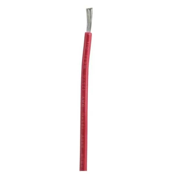 Primary Wire, Marine, 10 AWG, 1C C, Red, Vinyl, Stranded, 600V, 100 ft.