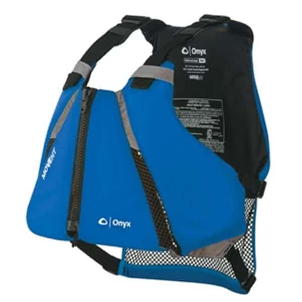 Onyx MoveVent Curve Paddle Sports Life Vest, Blue - Medium & Large