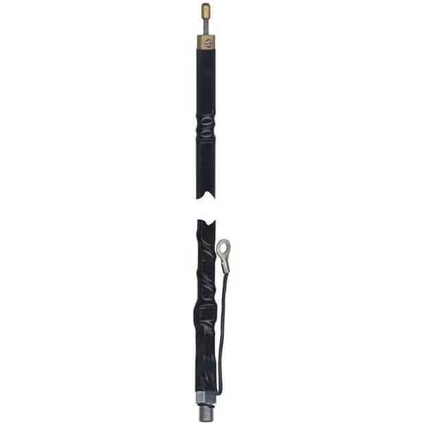 Wilson Antennas 305-486 4 ft. Silver Load FGT Series Fiberglass Whip Black