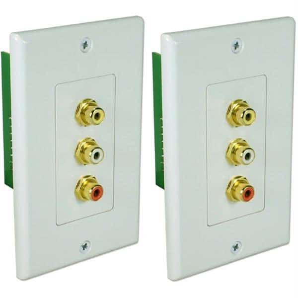 Hdtv Composite Video With Stereo Audio Rca Wallplate