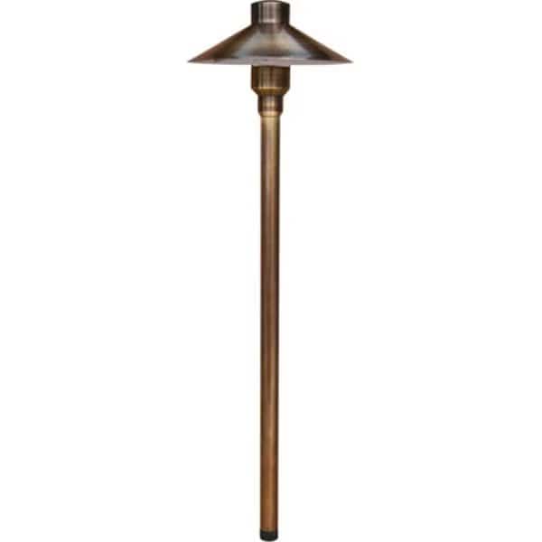 Brass Path, Walkway and Area Light, Weathered Brass