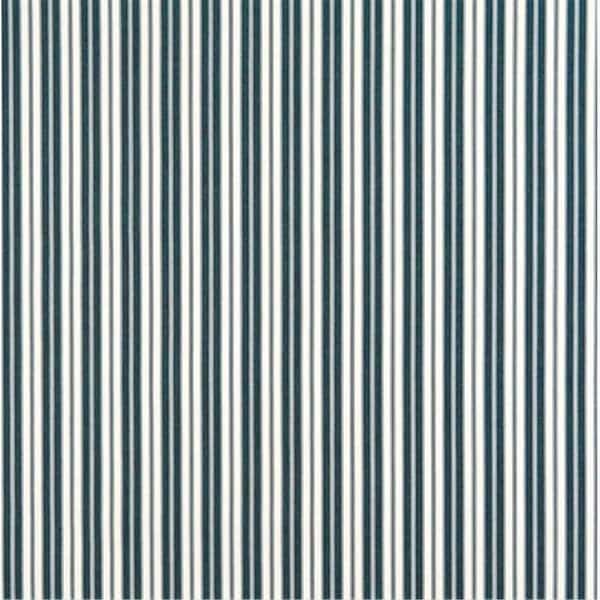 54 in. Wide Navy, Ticking Striped Indoor and Outdoor Marine Scotchgard Upholstery Fabric