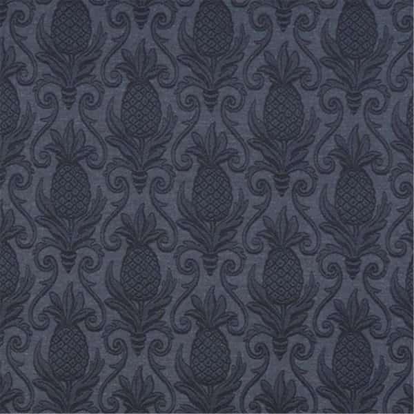 54 in. Wide Blue, Pineapple Jacquard Woven Upholstery Grade Fabric
