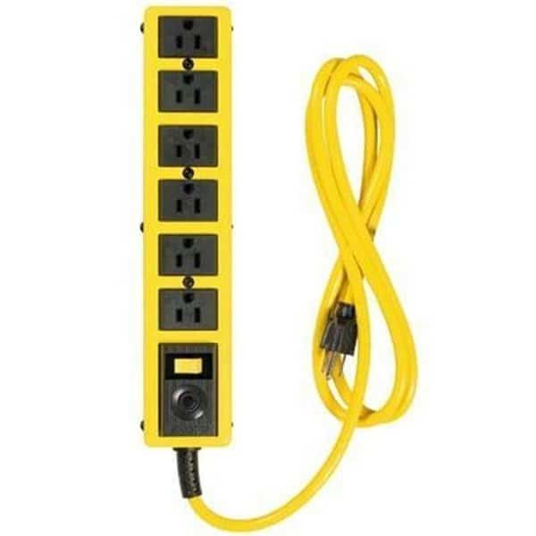 Outlet Strip, Surge, 6 ft., Yellow