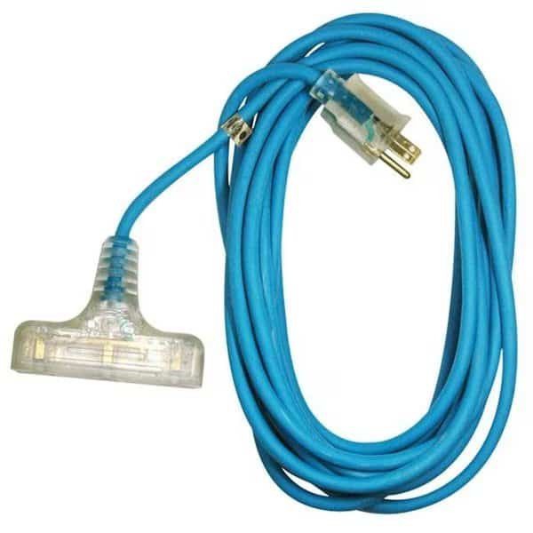 SJTW Extension Cord, 14 AWG, Indoor/Outdoor, 14/3, 3 Outlets, 50 ft