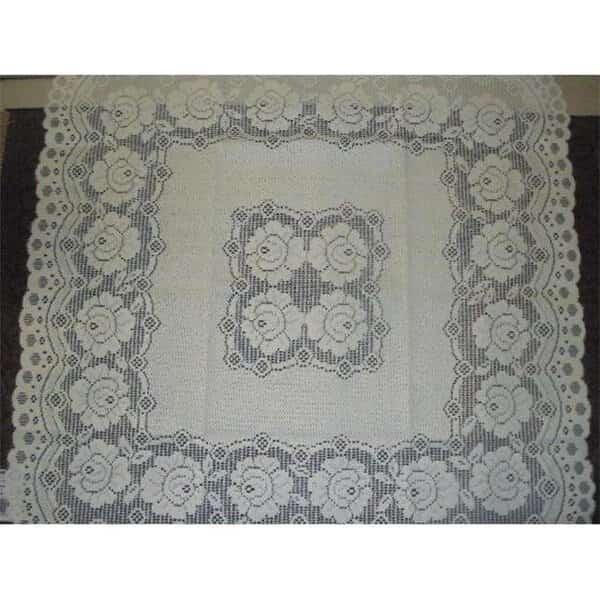 Tapestry Trading 652W2448 24 x 48 in. European Lace Table Topper; White