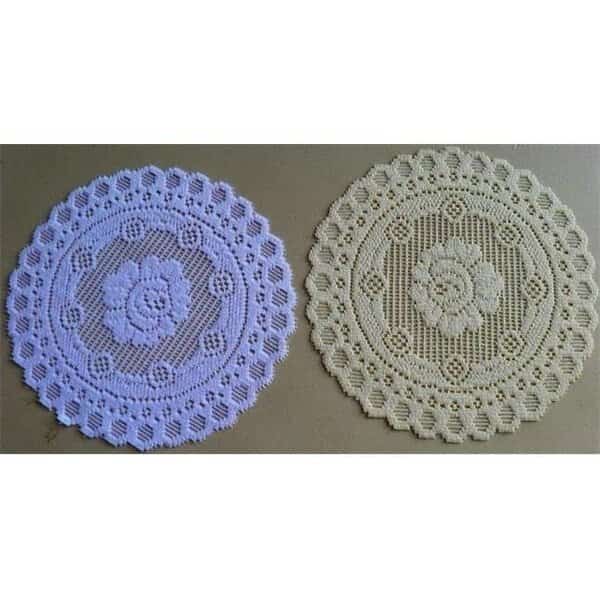 Tapestry Trading 652I1616 16 x 16 in. European Lace Doily; Ivory