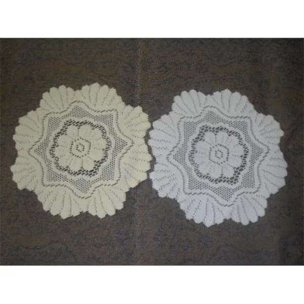 Tapestry Trading 558W16 16 in. European Lace Doily; White