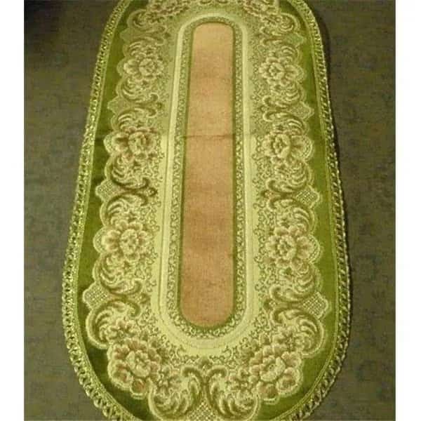 Tapestry Trading V1446G 14 x 46 in. Begium Table Runner Verona; Green