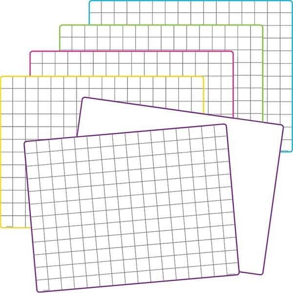 Math Grid Dry Erase Boards, 10Pk, Roomfactory, Mfr#: RO66869