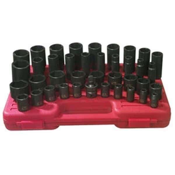 2668 39 Piece .5 Inch Drive Deep And Shallow Sae Impact Socket Set