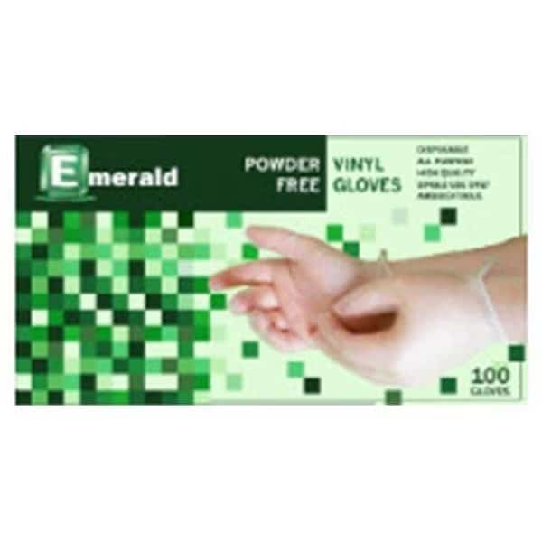 Disposable Gloves, Vinyl, Powder-Free, M, Clear
