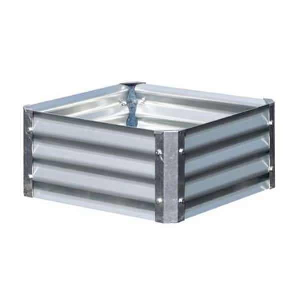EarthMark MGB-L021 Bajo Series 22 x 22 x 10 in. Square Galvanized Metal Planter