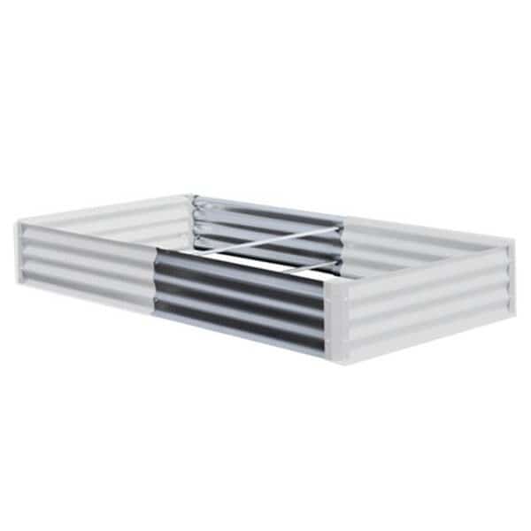 EarthMark MGB-L024 Bajo Series 36 x 10 in. Galvanized Metal Raised Garden Bed Extension Set