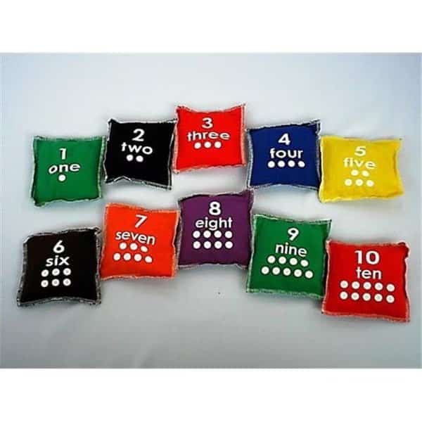 Everrich EVC-0016 4 x 4 Inch Numbers Beanbags - Set of 10