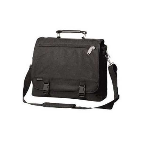 Everest 266W-BK 600 Denier Polyester Expandable Portfolio Briefcase with Soft Leather Handle